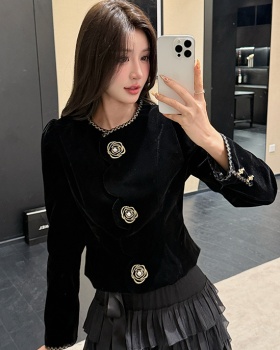 Chanelstyle retro jacket autumn velvet coat