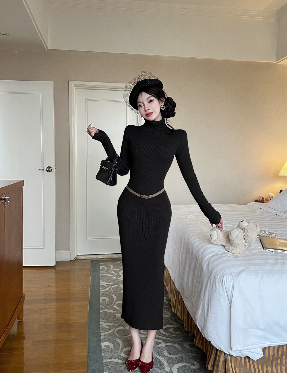 Autumn and winter dress sweater dress for women