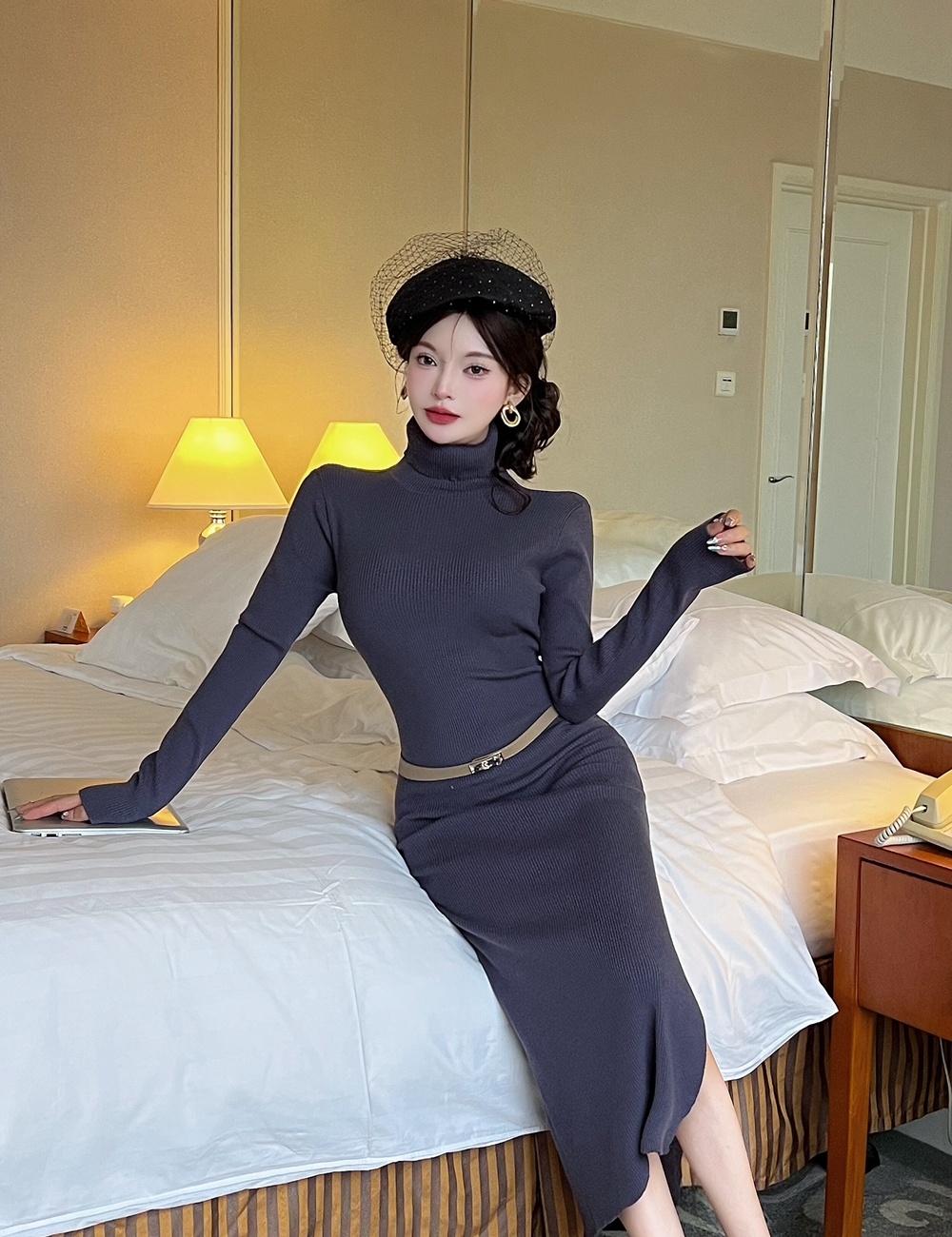 Autumn and winter dress sweater dress for women