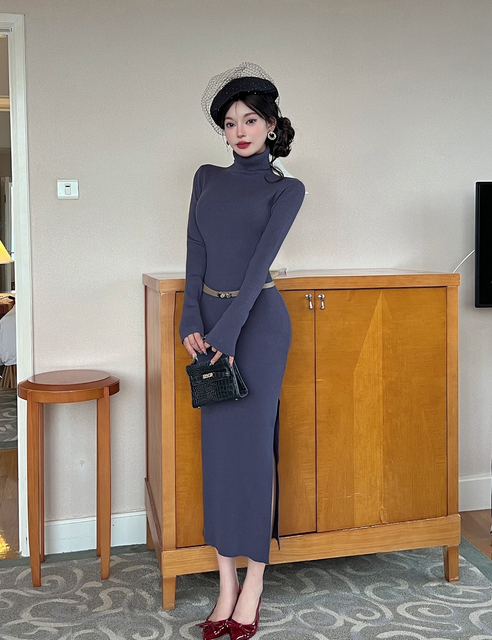 Autumn and winter dress sweater dress for women