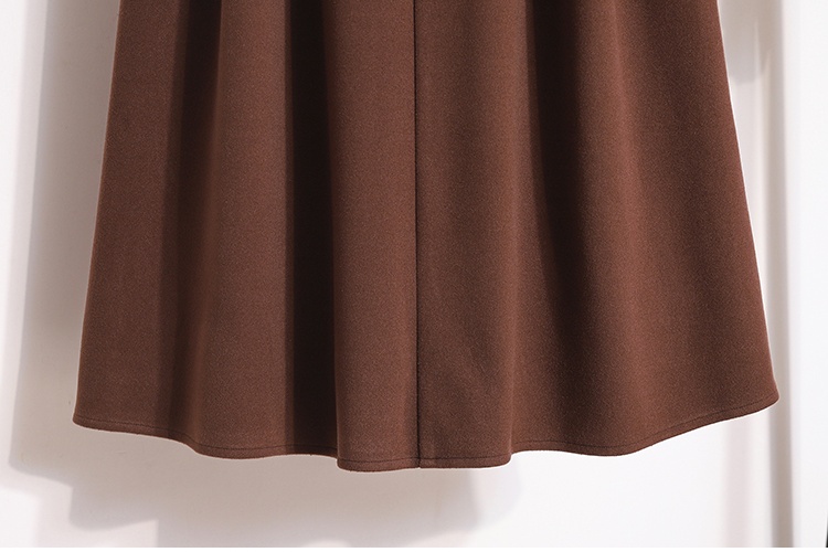 Woolen thick long dress high waist skirt for women