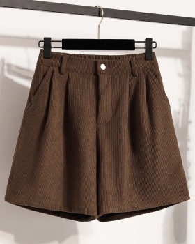 Slim all-match shorts high waist wide leg pants