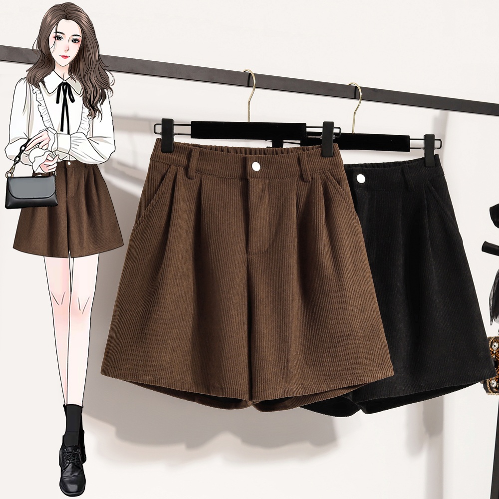Slim all-match shorts high waist wide leg pants