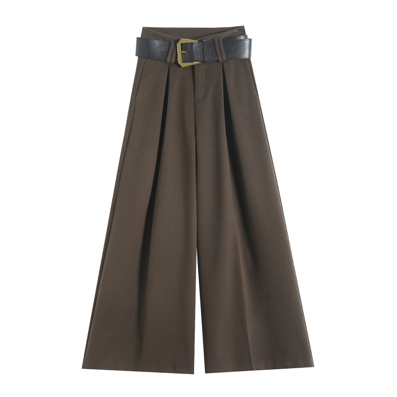Autumn and winter wide leg pants high waist pants for women