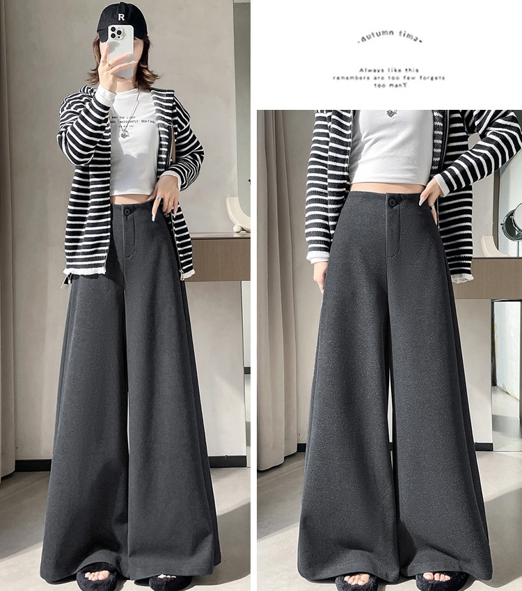 High waist pants straight wide leg pants for women