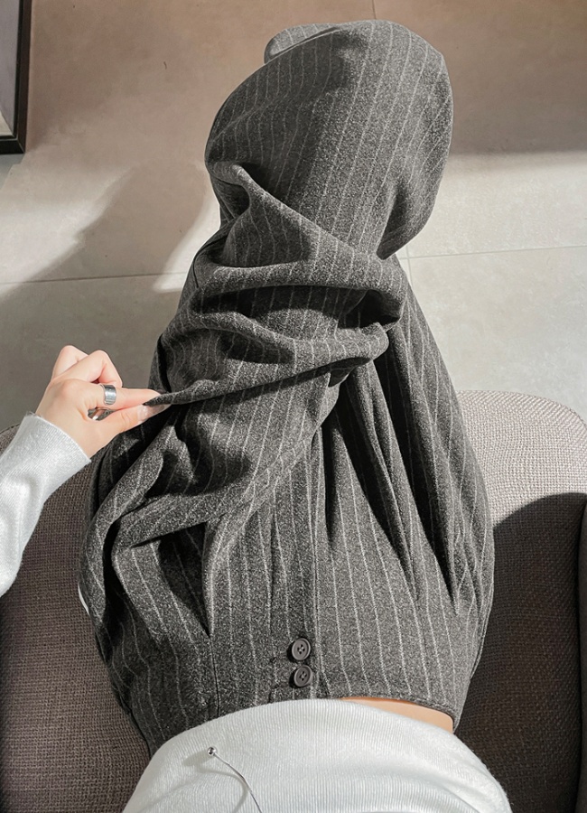 Slim wide leg pants stripe business suit for women