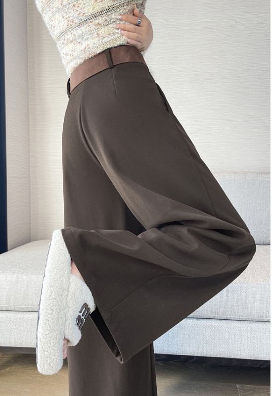 Mopping pants slim wide leg pants for women