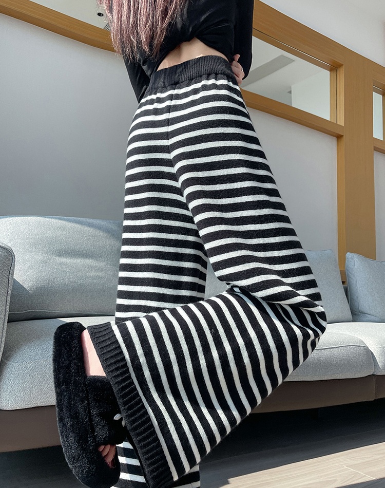 Thick plus velvet pants Casual wide leg pants for women