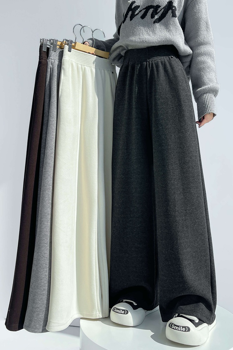 High waist drape pants loose wide leg pants for women