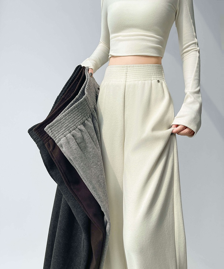 High waist drape pants loose wide leg pants for women