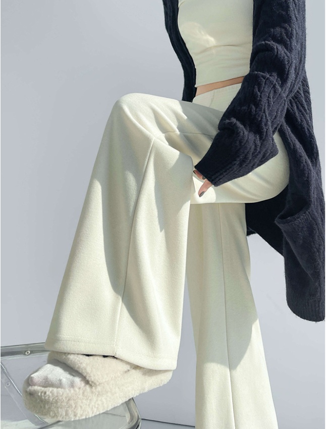 High waist drape pants loose wide leg pants for women