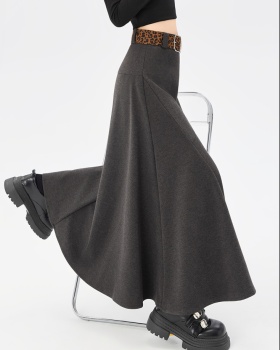 Autumn and winter woolen slim skirt for women