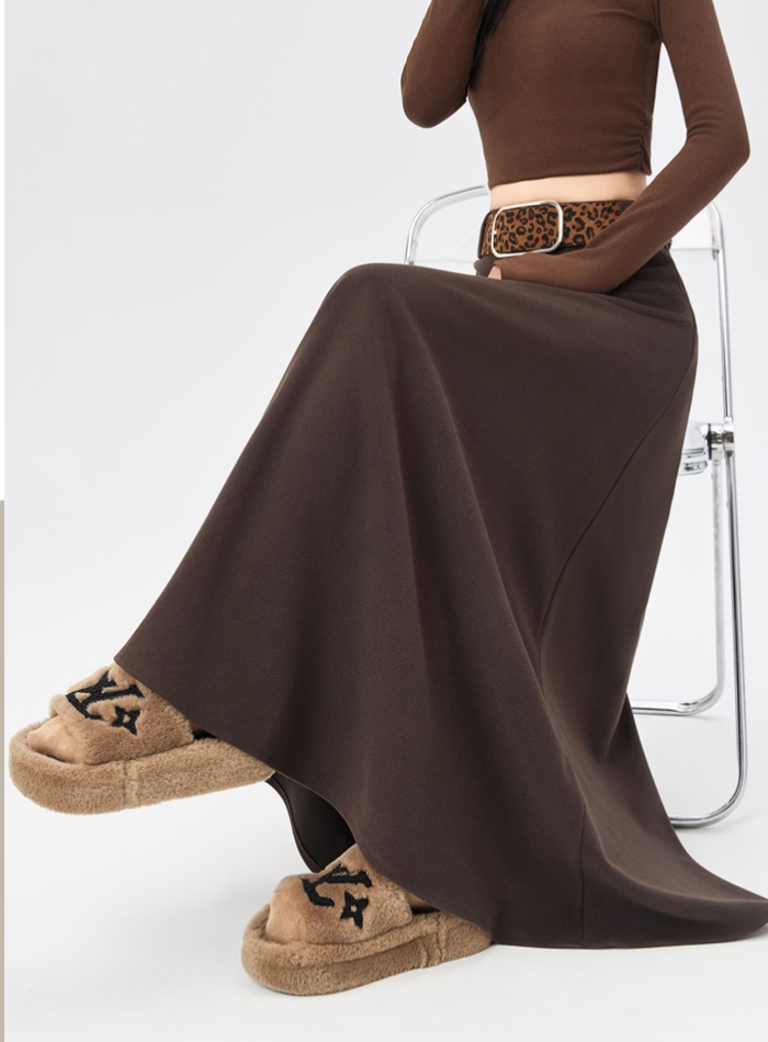 Autumn and winter woolen slim skirt for women
