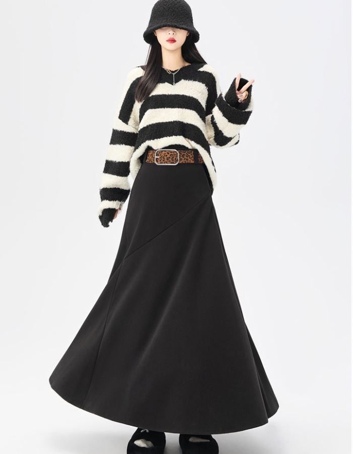 Autumn and winter woolen slim skirt for women