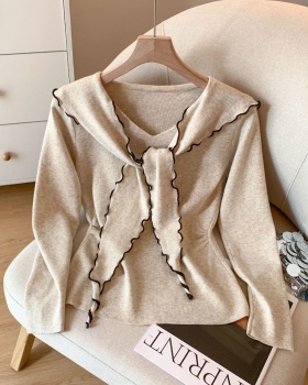 Long sleeve mixed colors sweater autumn and winter shawl