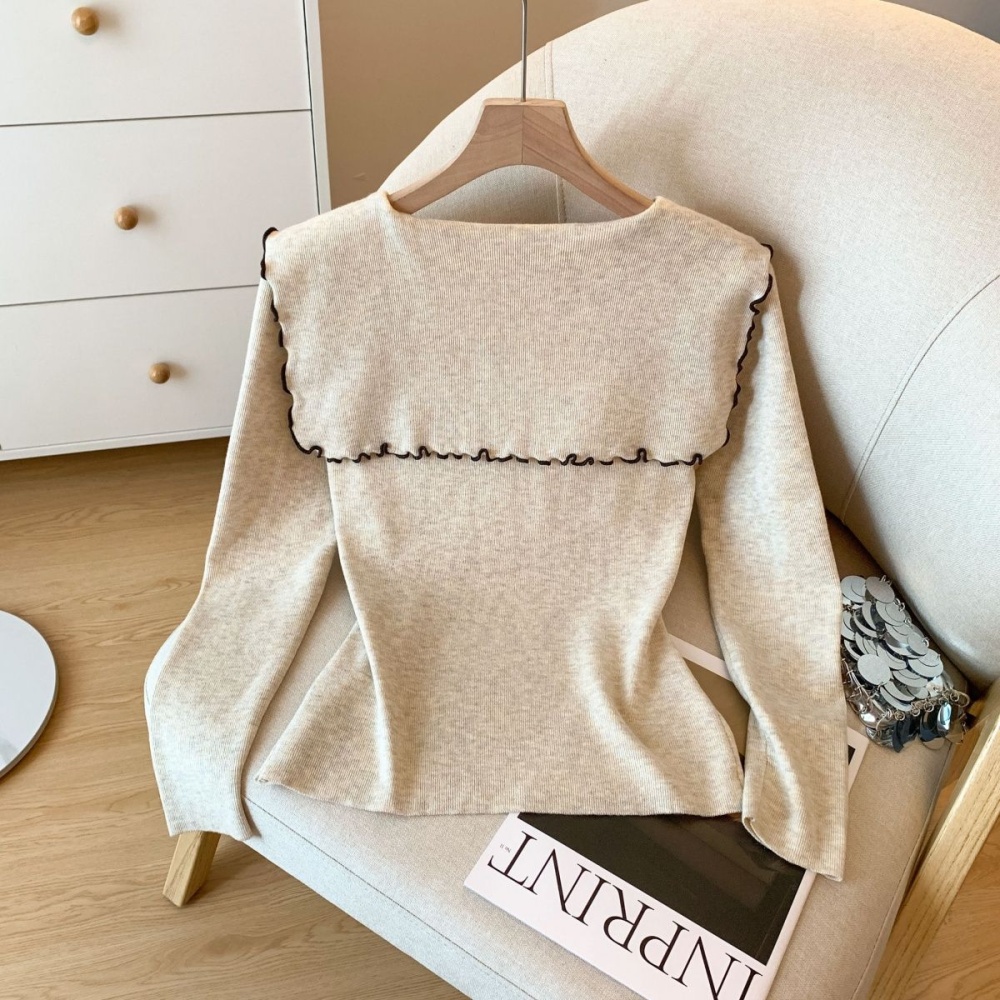 Long sleeve mixed colors sweater autumn and winter shawl