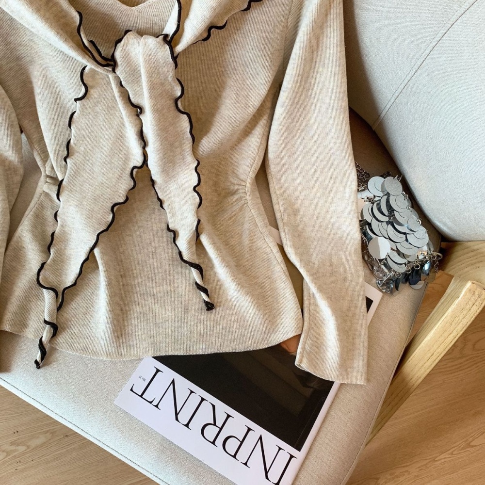 Long sleeve mixed colors sweater autumn and winter shawl