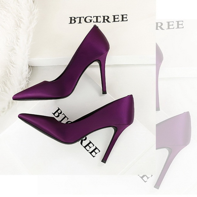 Satin high-heeled shoes banquet shoes for women