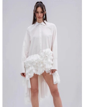 Asymmetry long autumn niche temperament shirt