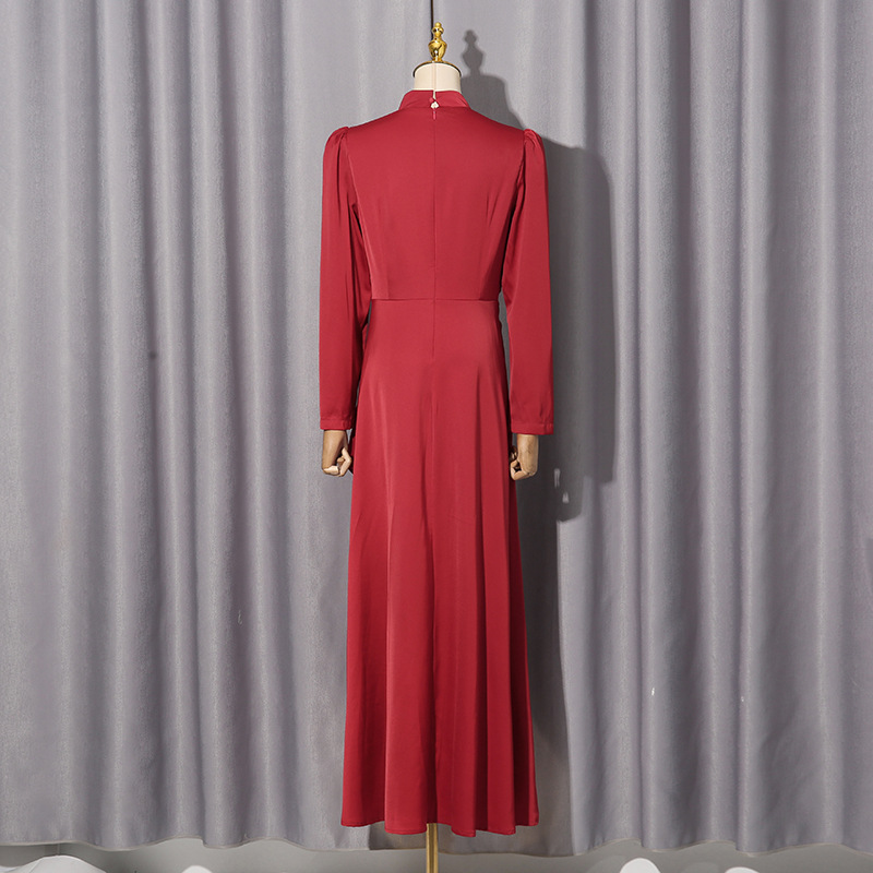 Court style long dress rhinestone dress for women