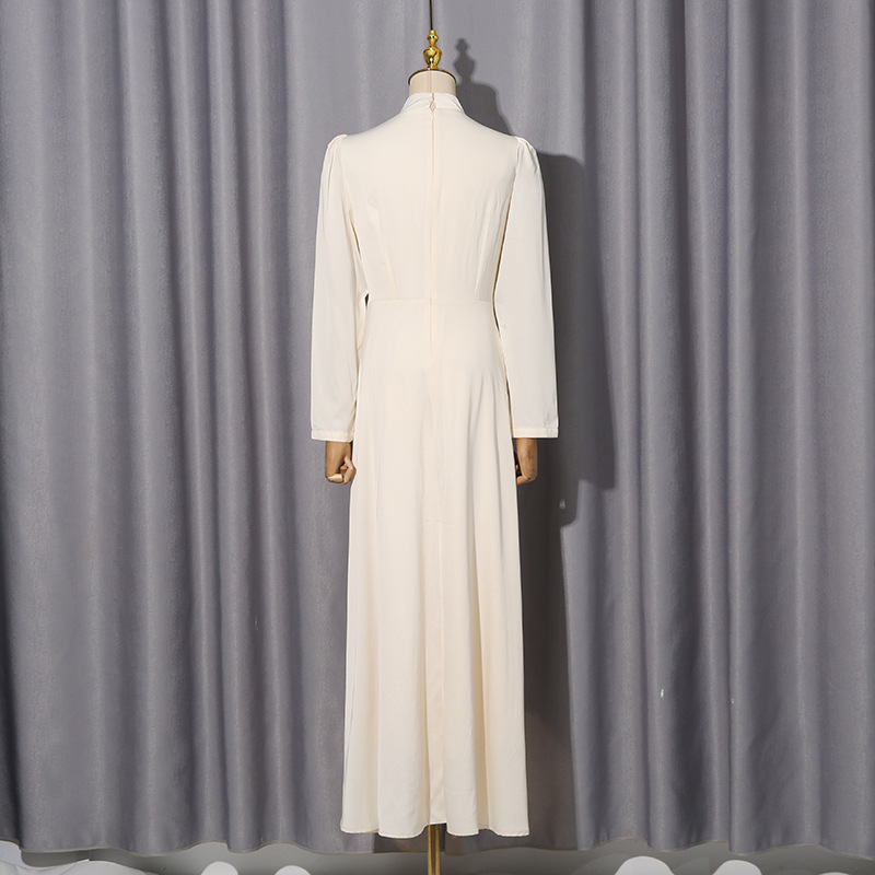 Court style long dress rhinestone dress for women