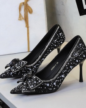 Beads fine-root lazy shoes low shoes for women
