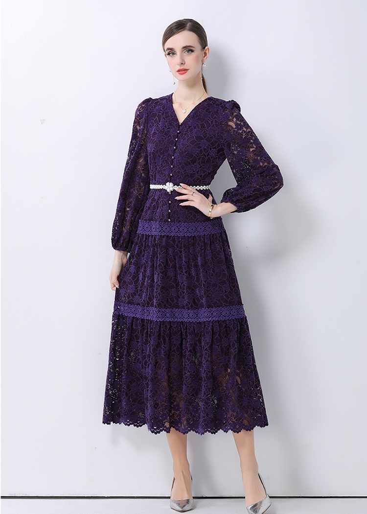 France style big skirt long dress retro dress for women