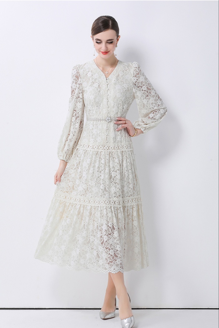 France style big skirt long dress retro dress for women