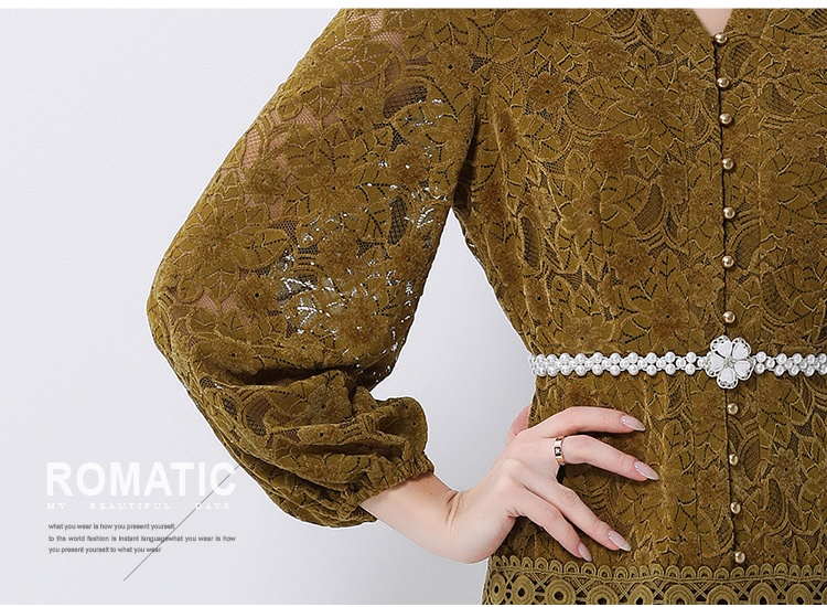 France style big skirt long dress retro dress for women
