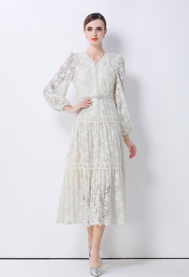 France style big skirt long dress retro dress for women