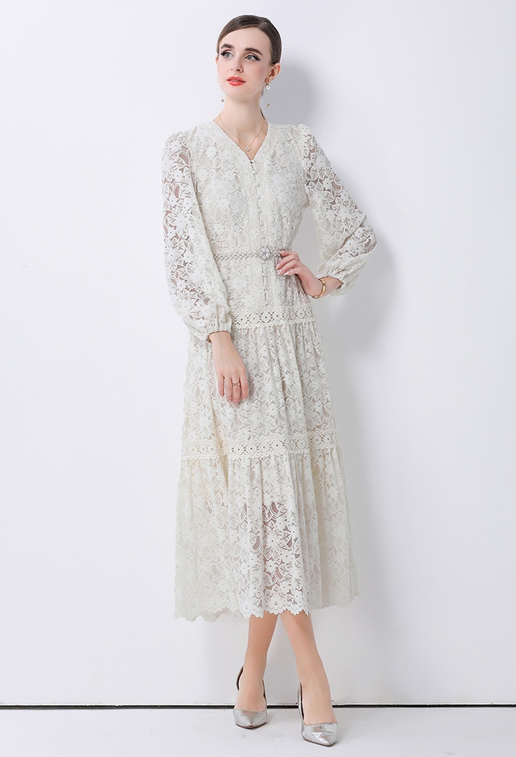 France style big skirt long dress retro dress for women