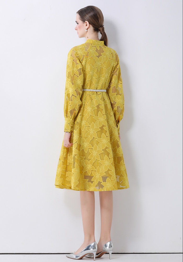 Temperament court style embroidery dress