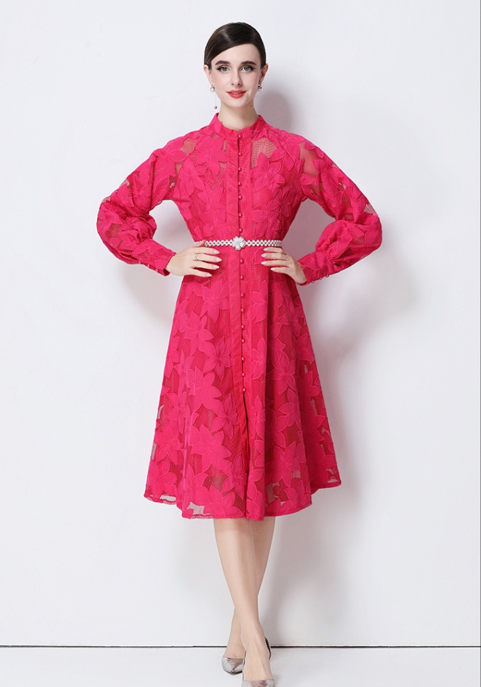 Temperament court style embroidery dress