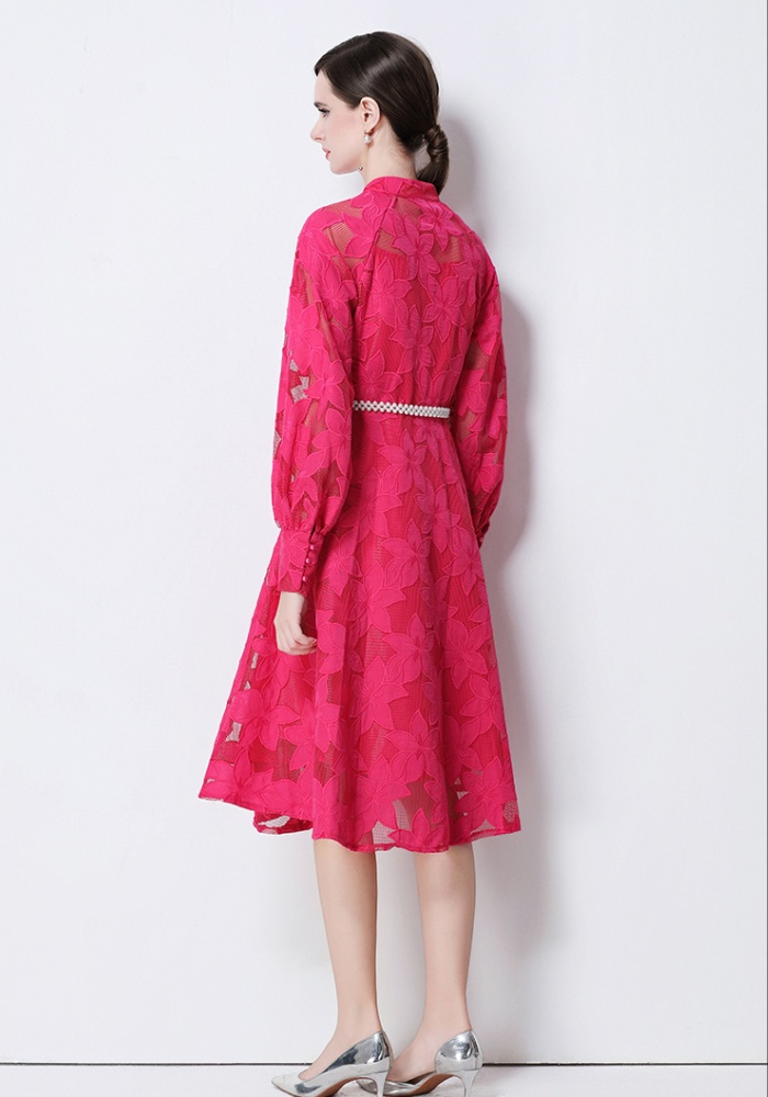 Temperament court style embroidery dress