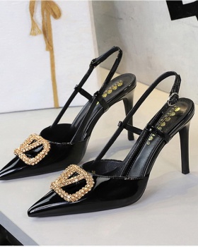 Fine-root high-heeled shoes gold shoes for women