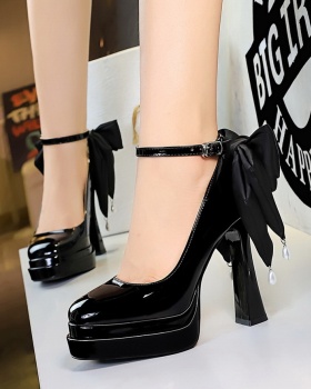 Double high-heeled shoes cingulate platform for women