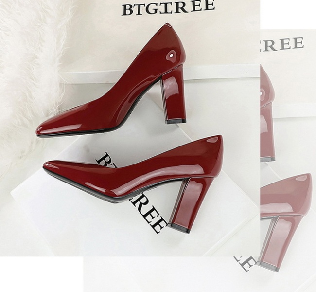 Commuting high-heeled shoes square head shoes for women