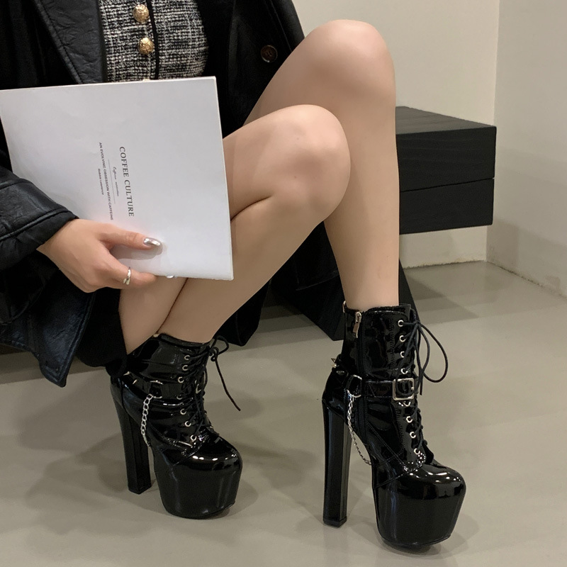 Thick high-heeled women's boots short boots for women