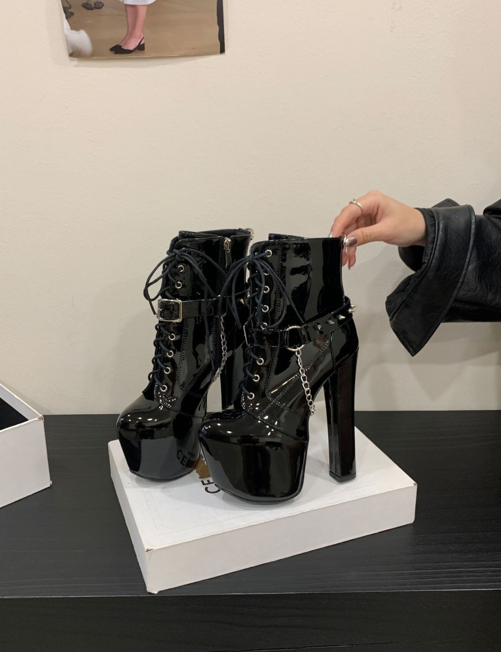 Thick high-heeled women's boots short boots for women