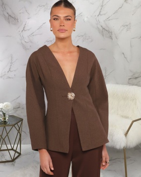 Fashion temperament business suit slim autumn coat for women