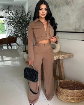 Long sleeve European style work pants a set for women