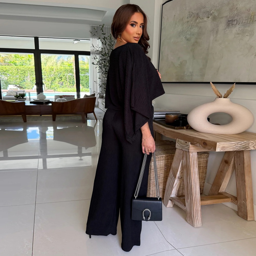 Pure Pleats Please long pants Casual tops a set for women
