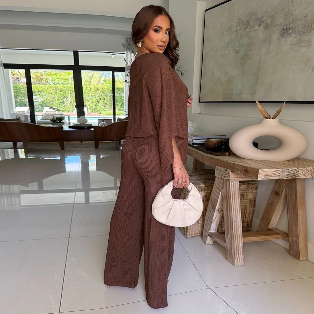 Pure Pleats Please long pants Casual tops a set for women
