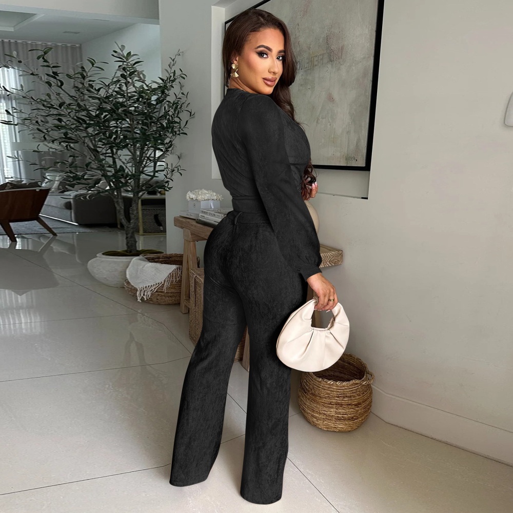 European style fashion pinched waist tops a set for women