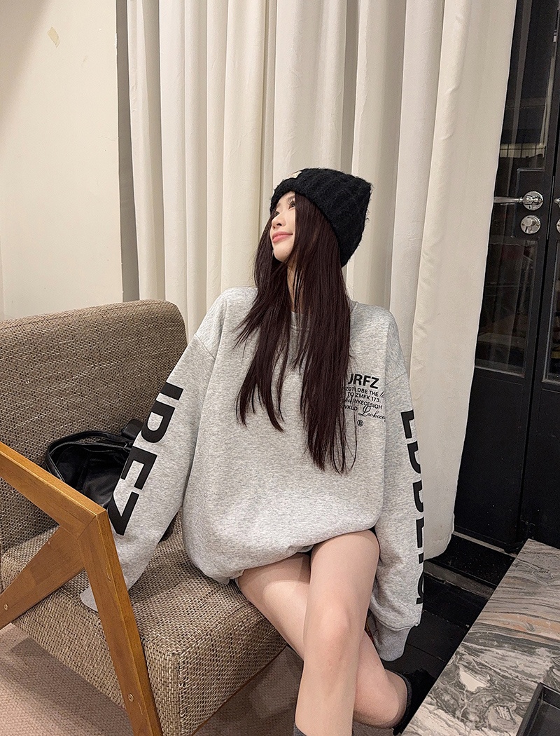 Long large yard tops thermal hoodie for women