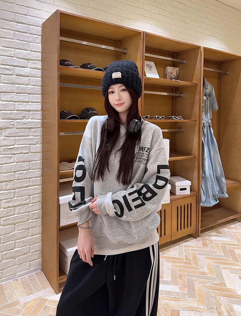 Long large yard tops thermal hoodie for women
