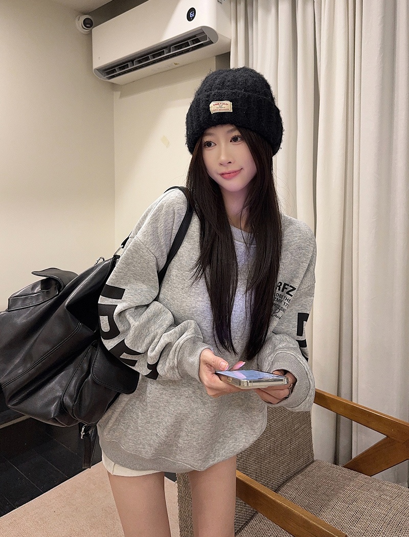 Long large yard tops thermal hoodie for women