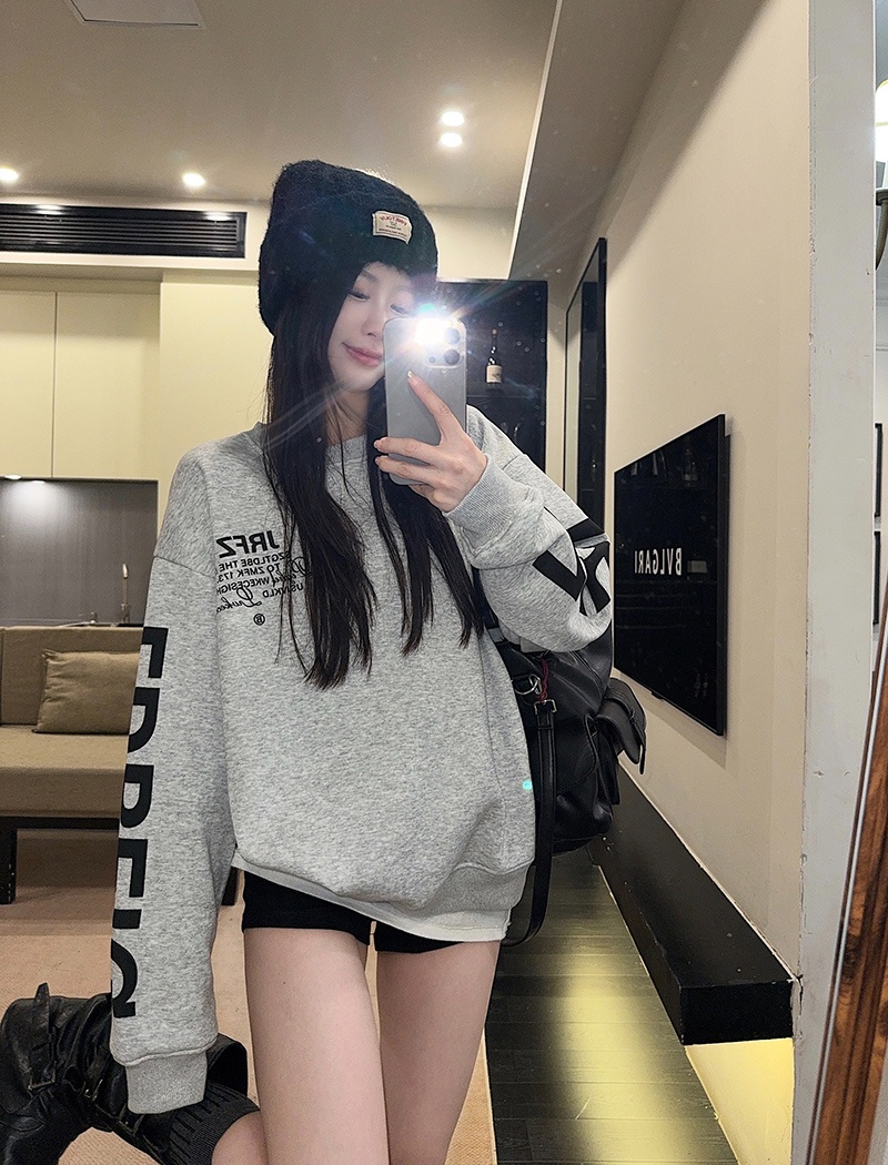 Long large yard tops thermal hoodie for women