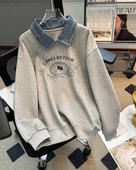 Cartoon loose tops autumn and winter hoodie for women
