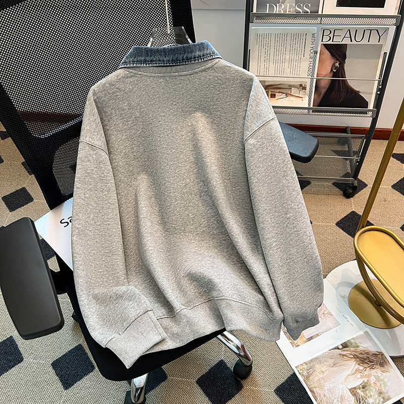 Cartoon loose tops autumn and winter hoodie for women